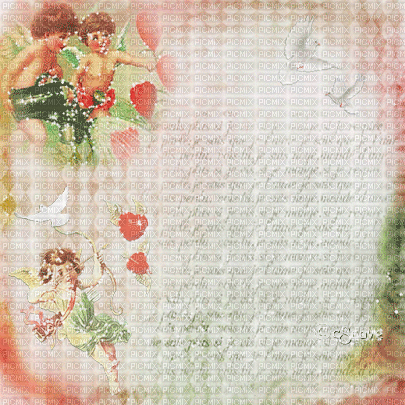 soave background animated vintage valentine cupid - Darmowy animowany GIF