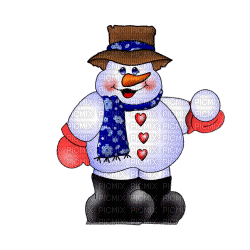 snowman snowball gif bonhomme de neige - Gratis geanimeerde GIF