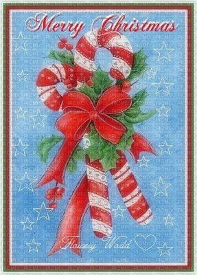 Merry Christmas text with Candy Canes - PNG gratuit