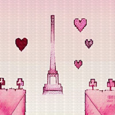 Pixel Eiffel Tower Background - PNG gratuit