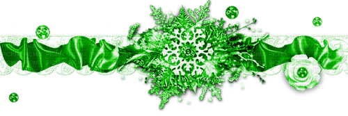 Winter.Cluster.Border.Green - Free PNG