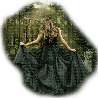 woman in forest - ücretsiz png