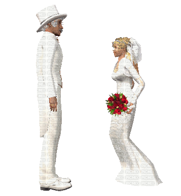 nevěsta a ženich - Ingyenes animált GIF
