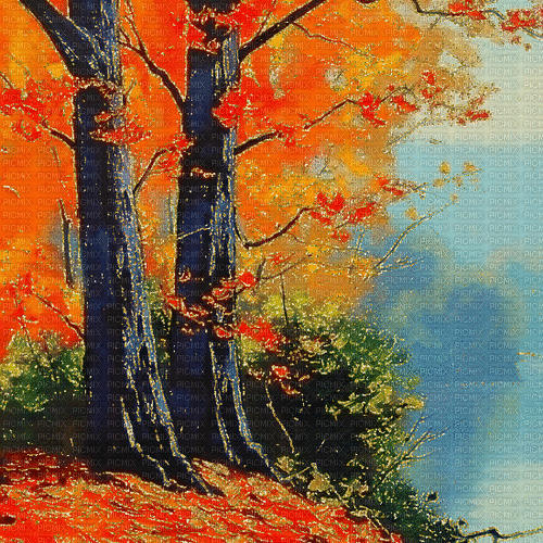 Осенний фон, глиттер - Безплатен анимиран GIF