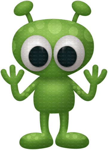 green alien - zdarma png