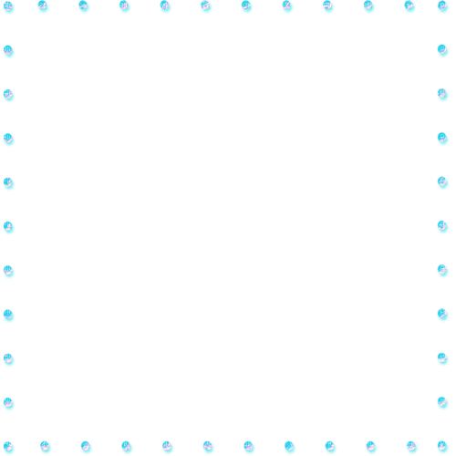 Turquoise Glitter Beads Frame - zdarma png