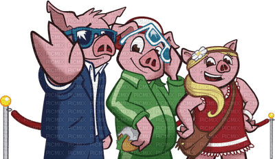 Kaz_Creations Cartoons Cartoon Three Little Pigs - PNG gratuit