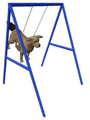 Kaz_Creations Animated Dog Pup On Swing - Zdarma animovaný GIF