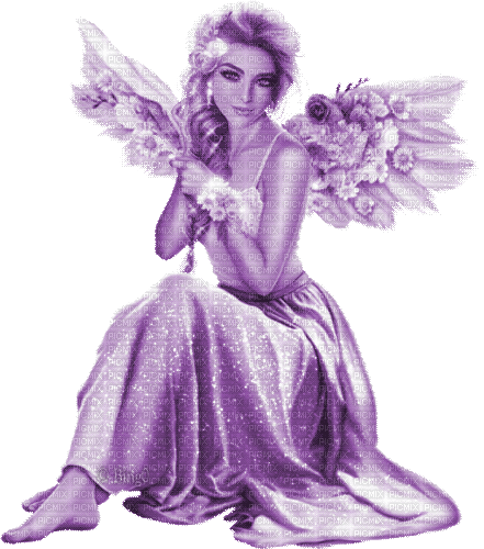 Y.A.M._Summer Fantasy fairy purple - Ingyenes animált GIF