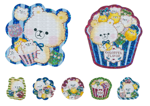 Popcorn teddy bears - png grátis
