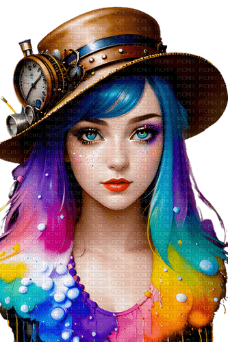 loly33 femme steampunk - Free PNG