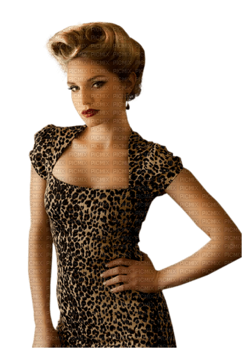 Femme en léopard - bezmaksas png