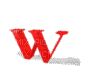 Kaz_Creations Alphabets Jumping Red Letter W - Bezmaksas animēts GIF
