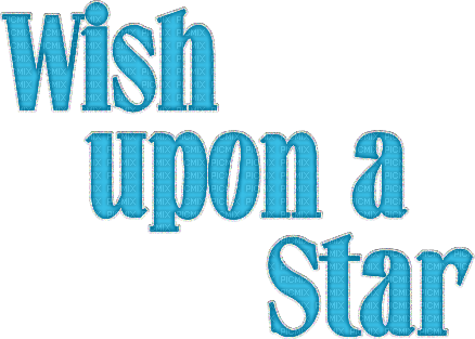 kikkapink wish upon a star text blue deco scrap - PNG gratuit