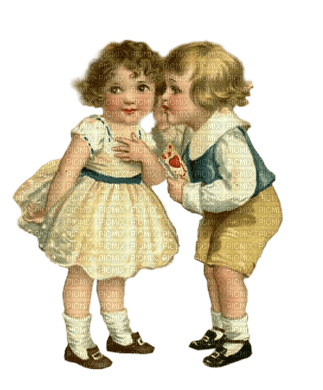niños vintage valentine  dubravka4 - zadarmo png