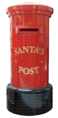 Mailbox.Santa Claus.Red.Post.Victoriabea - png grátis