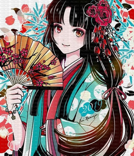 japan anime geisha  japanese - ingyenes png