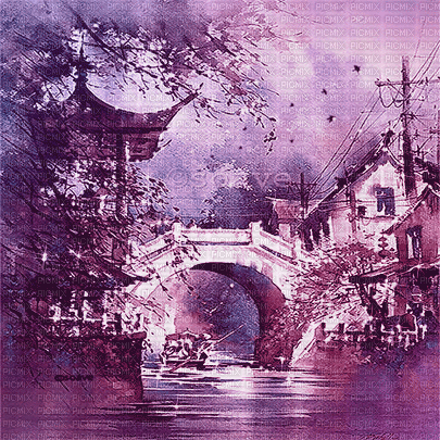 soave background animated oriental fantasy purple - Ingyenes animált GIF
