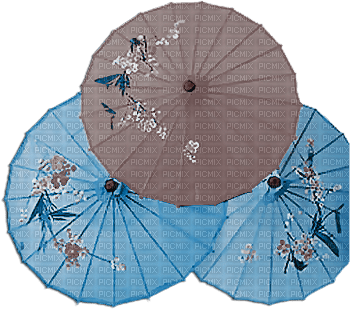 soave deco oriental umbrella blue brown - png ฟรี