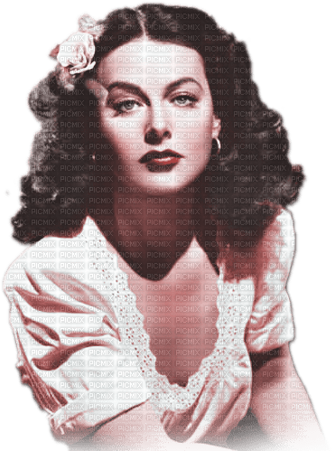 soave woman vintage face hedy lamarr pink - zdarma png