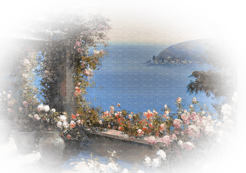 floral, water background - ücretsiz png