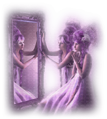 miroir avec femme.Cheyenne63 - gratis png