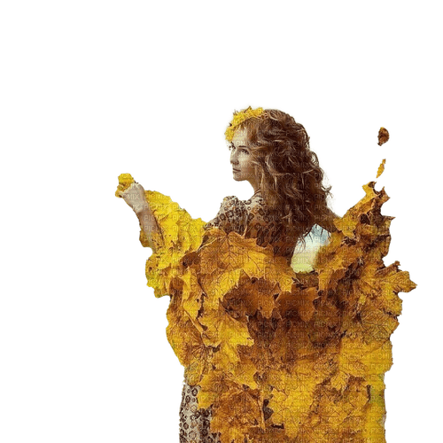 dolceluna autumn fantasy woman - PNG gratuit