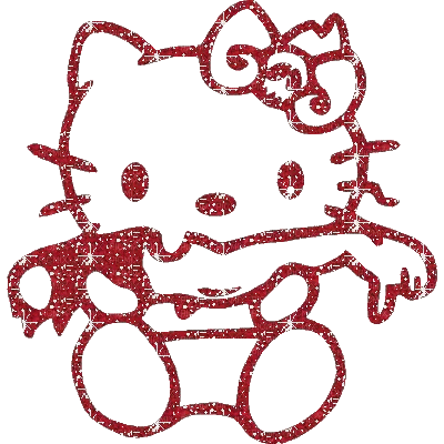 Zombie Hello Kitty - Animovaný GIF zadarmo