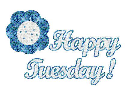 Tekst. Gif.  Happy Tuesday. Leila - Free animated GIF