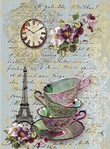 Paris Time Flower Cup - Bogusia - ilmainen png