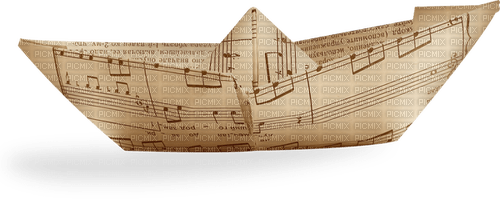 Paper boat.Music.Deco.Victoriabea - PNG gratuit