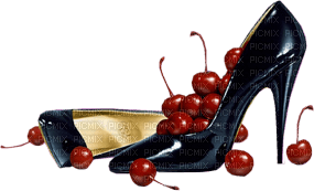 Shoes Cherry Red Black - Bogusia - ücretsiz png