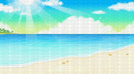 pixel beach gif - Animovaný GIF zadarmo