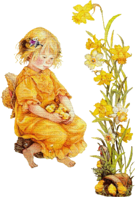 child flowers bp - Δωρεάν κινούμενο GIF
