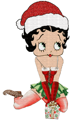 Christmas Betty Boop bp - GIF animé gratuit