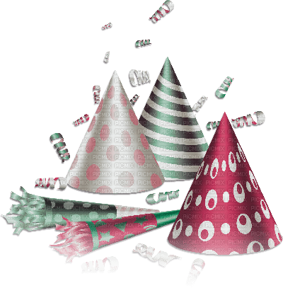 soave deco birthday hat pink green - kostenlos png