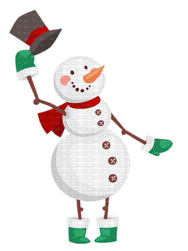 Cute Snowman - GIF animado gratis