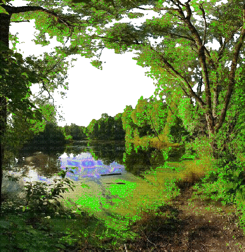 background, background , bg , landscape , lake , green , nature , trees ,  fantasy , fairy , magic , gif , glitter , vanessavalo - Free animated GIF -  PicMix