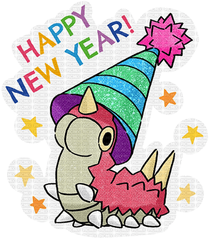 happy new year wurmple - PNG gratuit