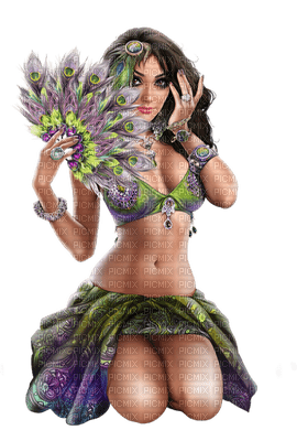 Kaz_Creations Woman Femme With Fan - Free PNG