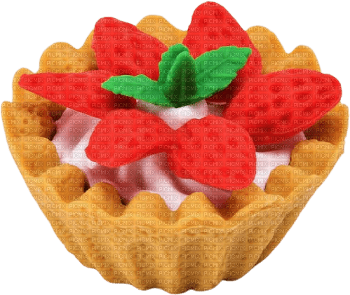 strawberry tart eraser - ücretsiz png