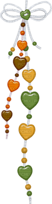 Kaz_Creations Deco Hearts Love Beads Dangly Things Colours - 免费PNG