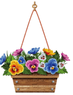 Blumenampel - png gratuito