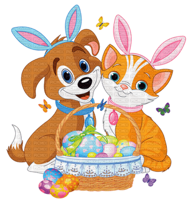 Kaz_Creations Deco Easter Cute Puppy Kitten - besplatni png