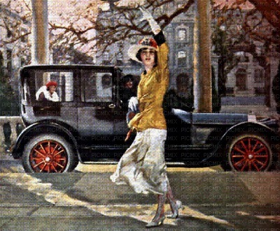 woman and car bp - png ฟรี