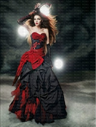 GOTHIC WOMAN IN RED - ilmainen png