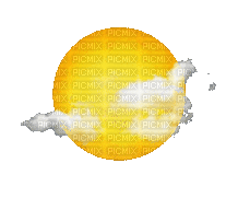 sun and clouds - Darmowy animowany GIF