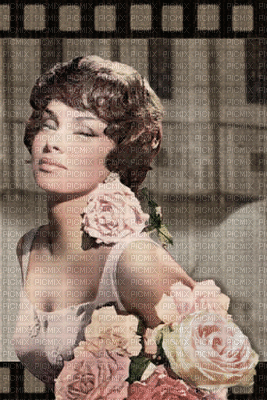 femme,vintage,cinema,retro,rose,adam64 - Gratis animeret GIF