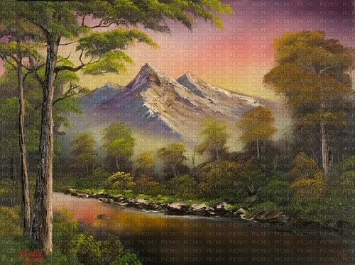 background painting art landscape - png ฟรี