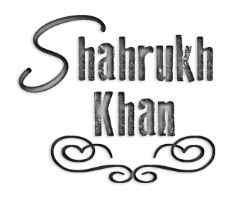 soave text shahrukh khan black - PNG gratuit